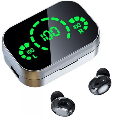 Casti wireless NYTRO YD4, Bluetooth 5.3, Microfon, Dock cu afisaj si powerbank 1200mAh, Oglinda