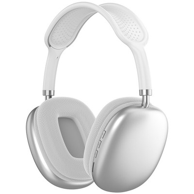 Casti over-ear wireless NYTRO P9, Bluetooth 5.0, Bass, 40mm, AUX, Radio FM, Silver