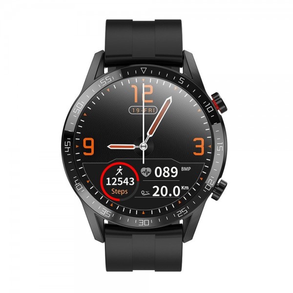 Ceas smartwatch L13, Senzori Monitorizare, Bluetooth, Afisare Notificari, Functie Telefon-Apelare, Black