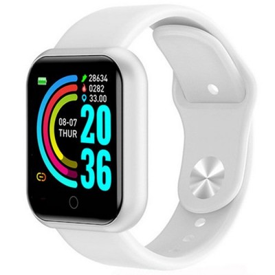 Ceas smartwatch L18, Bluetooth, Pedometru, Monitorizare Somn Puls Activitati, Notificari, White