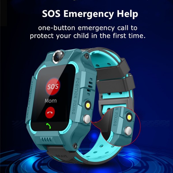 Ceas monitorizare copii smartwatch Q19, SIM, Localizare LBS, SOS, Lanterna, Green