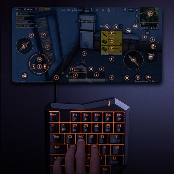 Adaptor tastatura si mouse Baseus Gamo 2x USB HUB GA01 compatibil Android
