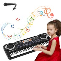 Orga electronica pentru copii MQ-6 Piano, 61 de clape, 10 ritmuri si 8 efecte + Microfon