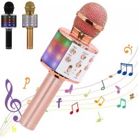1+1 Microfon karaoke NYTRO Pro 8, Bluetooth, Lumini RGB, Functie Ecou, Boxa
