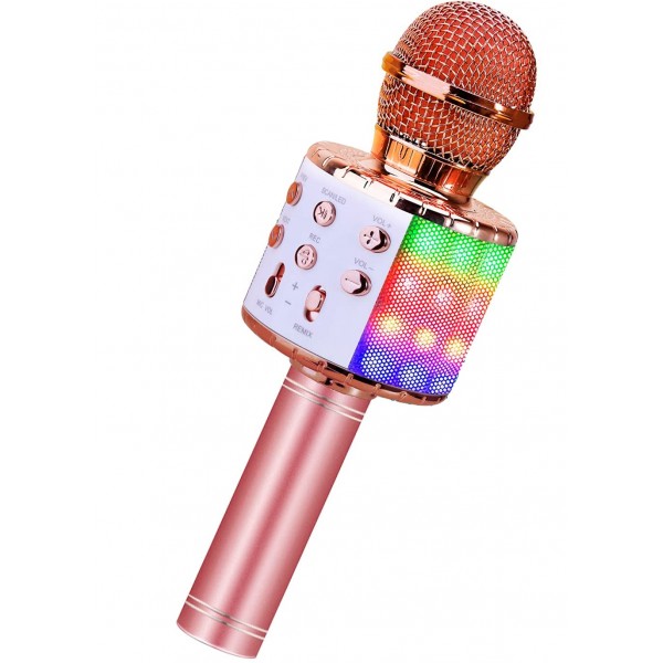 Microfon Karaoke NYTRO Kids Pro 8, Radio FM, Bluetooth, Lumina RGB, Functie Ecou, Boxa + 1 GRATIS