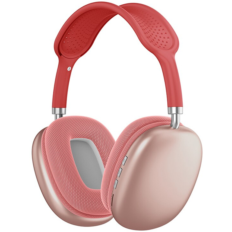Casti over-ear wireless NYTRO P9, Bluetooth 5.0, 40mm, AUX, Radio FM, Red