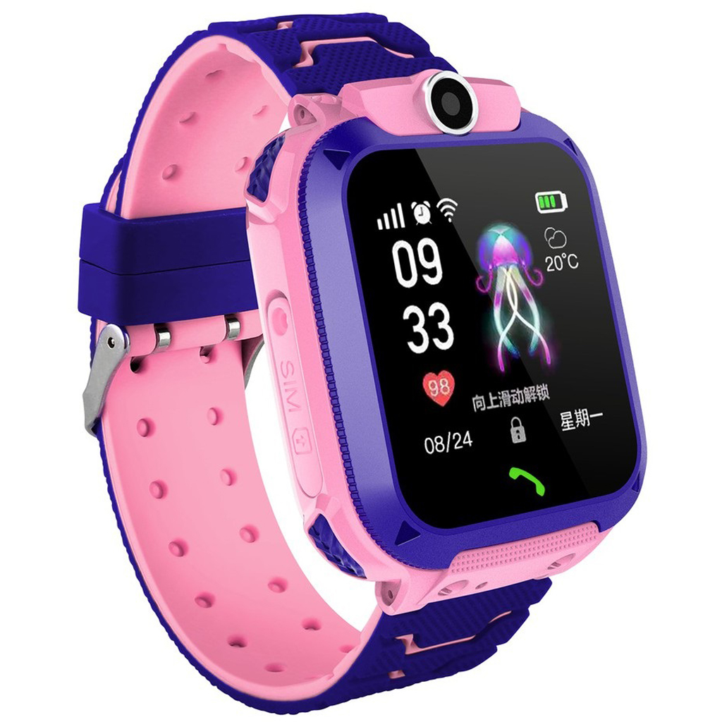 Ceas smartwatch copii Q12 Kids Pink, SIM, Full Touchscreen, Localizare LBS, SOS evogsm.ro imagine noua tecomm.ro